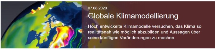 Header Screenshot Dossier Globale Klimamodellierung