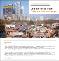 Cover Climate Focus Paper Cities